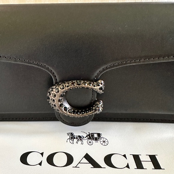 Coach Handbags - Coach “The Tabby 28” Bag in Black Leather with Signature Hardware